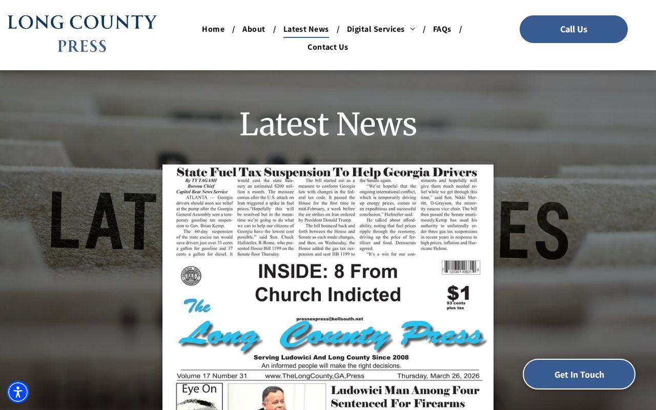 Long County Press weekly crime news and booking record archive